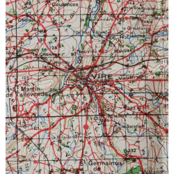 Carte, ST LÔ-VIRE, Normandie, 1943, bataille des haies