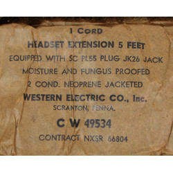 Rallonge pour écouteurs, PL-55/JK-26, US Army / US Navy