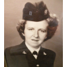 Cap, Service, US Navy, WAVES, Seersucker, KNOX, Lt. Cdr. Elinor Rowe Cap, Service, US Navy, WAVES, Seersucker, KNOX, Lt. Cdr. Elinor Rowe