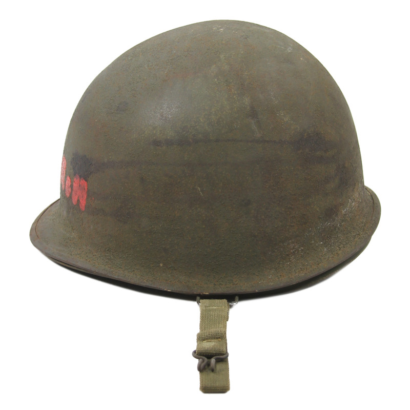 Casque M1, pattes mobiles, Schlueter, US Navy, AMM2c Ralph McKim, USS Dayton, PTO