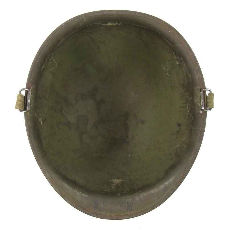 Casque M1, pattes mobiles, Schlueter, US Navy, AMM2c Ralph McKim, USS Dayton, PTO