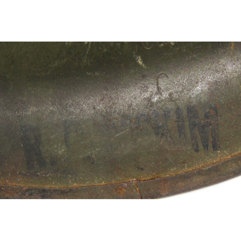 Casque M1, pattes mobiles, Schlueter, US Navy, AMM2c Ralph McKim, USS Dayton, PTO