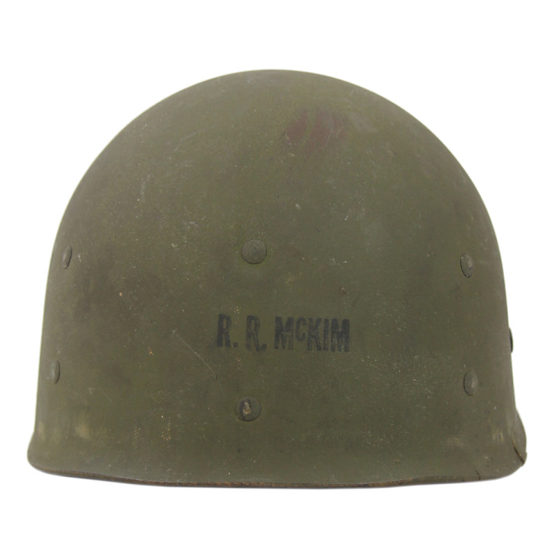 Helmet, M1, Swivel Loops, Schlueter, US Navy, AMM2c Ralph McKim, USS Dayton, PTO