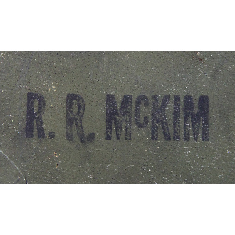 Casque M1, pattes mobiles, Schlueter, US Navy, AMM2c Ralph McKim, USS Dayton, PTO