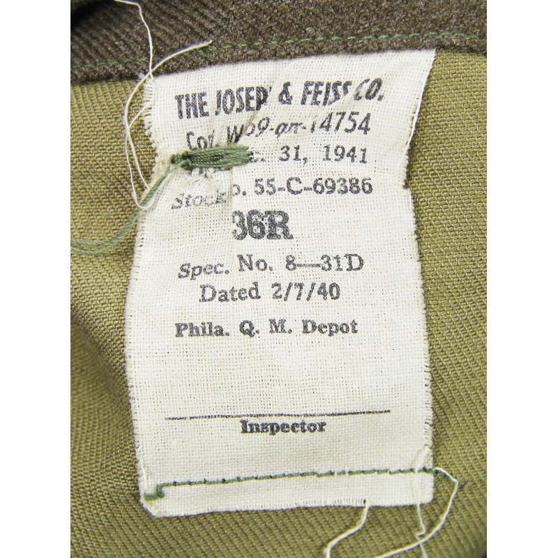 Veste de sortie, 1st Sgt. Victor Frye, Amphibious Engineers, ESB