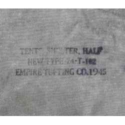 Tent, Shelter, Half, 2nd Type, US Army, EMPIRE TUFTING CO. 1945