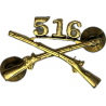 Paire d'insignes de col officier, 516th Airborne Inf. Regt.