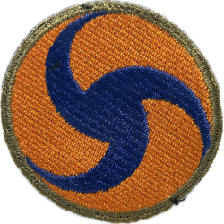 Insigne, US Army Air Corps, Pinwheel, bord vert, dos vert, 1943