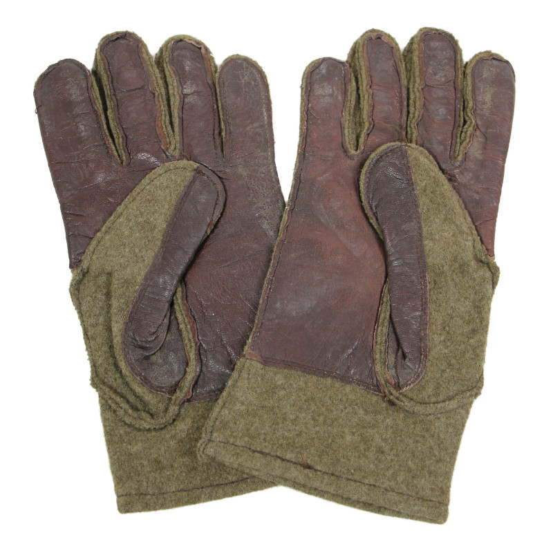 Gloves, Wool, with Leather Palm, US Army, J. KAYSER & CO., Size 10