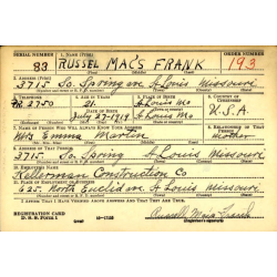 Grouping, 1st Sgt. Russell Frank, 69th Infantry Division, ETO