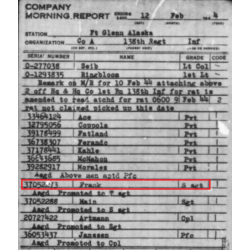 Grouping, 1st Sgt. Russell Frank, 69th Infantry Division, ETO