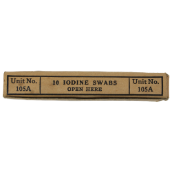 Boîte de tubes d'iodine, MEDICAL SUPPLY COMPANY, Item 91122