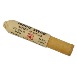 Boîte de tubes d'iodine, MEDICAL SUPPLY COMPANY, Item 91122
