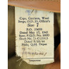 Cap, Garrison, Wool Serge, OD, Officer's, Size 7, Named