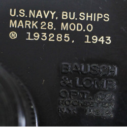 Binoculars, 7 x 50, US Navy, Mark 28, Mod. 0, BAUSCH & LOMB OPT. CO. 1943, with Case