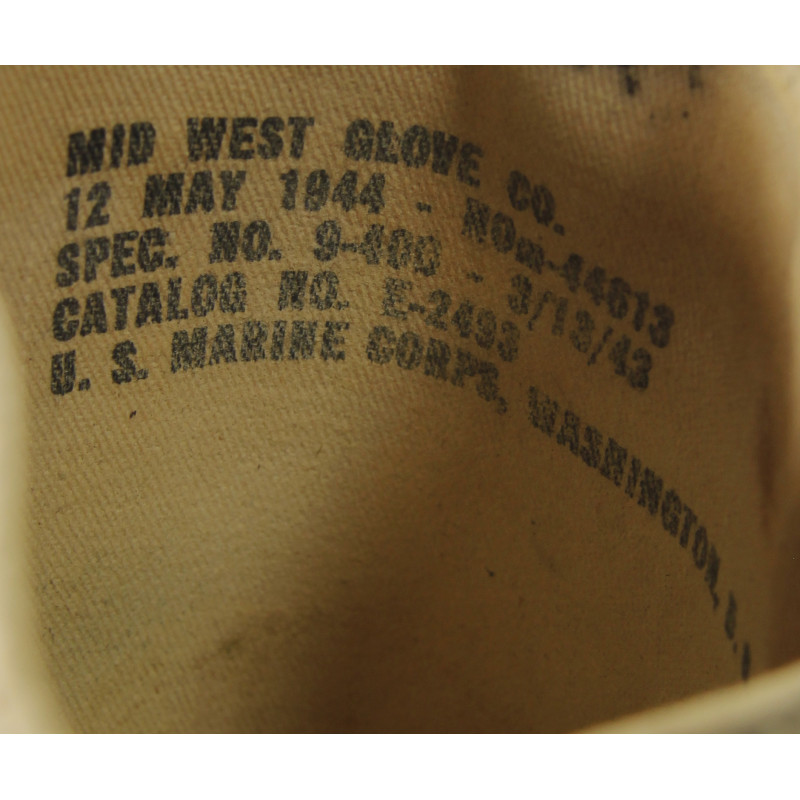 Gloves, Leather, US Marine Corps, MID WEST GLOVE CO., 12 May 1944