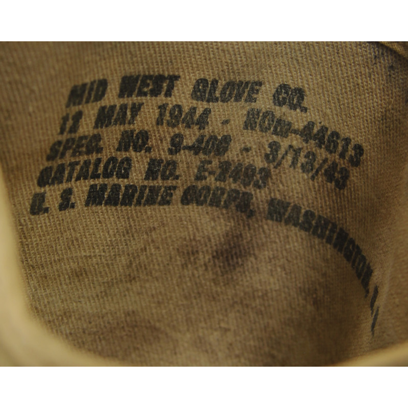 Gloves, Leather, US Marine Corps, MID WEST GLOVE CO., 12 May 1944