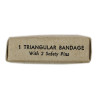 Bandage triangulaire, MILLBURN MILLS, Inc., 1942, Item No. 92040, intact