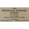 Bandage triangulaire, MILLBURN MILLS, Inc., 1942, Item No. 92040, intact