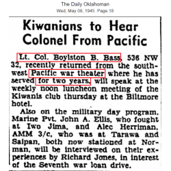 Calot officier, Col. Boylston Bass, Secretary of the General Staff, Sixth Army, PTO