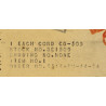 Cordon d'alimentation CD-509, pour radios BC-620/659, 1944
