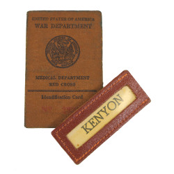 Carte d'identité, Nurse, 1er type, 1943, 2nd Lt. Esther Kenyon, ETO