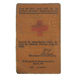 Carte d'identité, Nurse, 1er type, 1943, 2nd Lt. Esther Kenyon, ETO