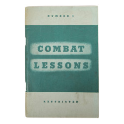 Pamphlet, Combat Lessons, Number 4, 1944