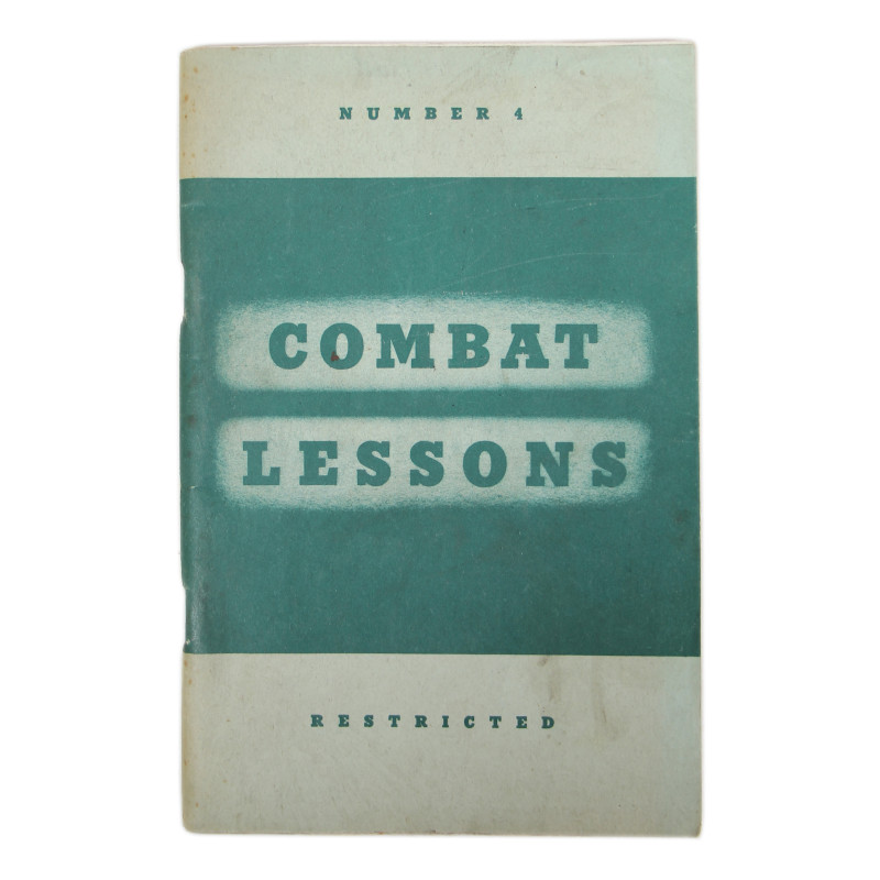 Pamphlet, Combat Lessons, Number 4, 1944