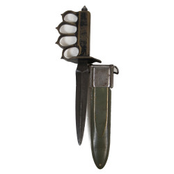 Couteau de tranchée, Knuckle Knife, M1918, L.F.& C., avec fourreau de baïonnette raccourci