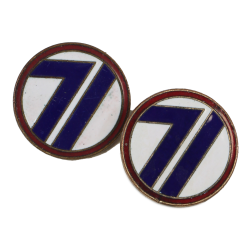 Paire de crests, 71st Infantry Division, à épingle