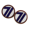 Paire de crests, 71st Infantry Division, à épingle