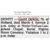 Card, Identification, Pfc. Gerrit DeWitt Card, Identification, Pfc. Gerrit DeWitt