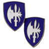Paire de crests, 65th Infantry Division, à épingle