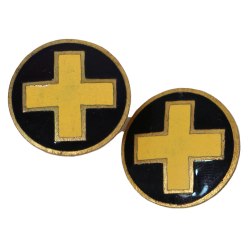 Paire de crests, 33rd Infantry Division, à épingle