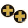Paire de crests, 33rd Infantry Division, à épingle