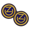 Paire de crests, 102nd Infantry Division, à épingle