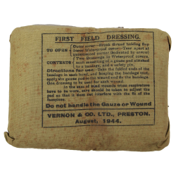 Pansement britannique, First Field Dressing, VERNON & CO. LTD. 1944