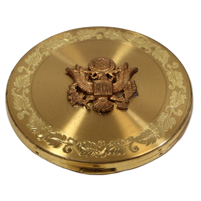 Poudrier en laiton, personnel féminin, ELGIN, US Army
