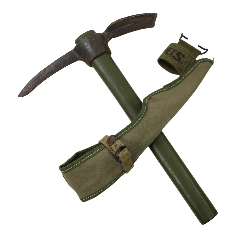 Pick-Mattock, Intrenching, M-1910, with Carrier, E.A. BROWN MFG. CO. 1944