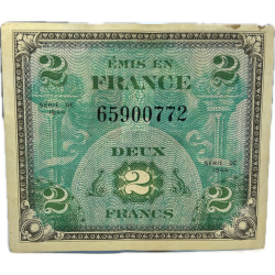Banknote, Flag, (Invasion Money), 2 Francs, 1944