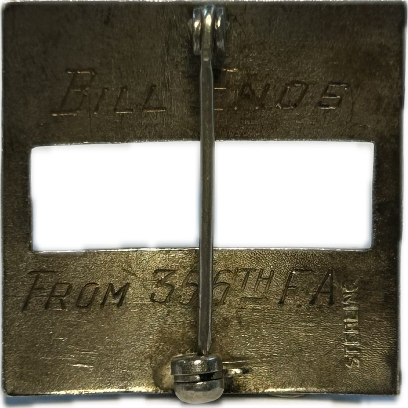 Rank, Insignias, Captain, Pair, Bill Enos, 356th Field Artillery Bn., 94th Inf. Division, Sterling