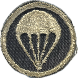 Insigne de calot parachutiste, twill, bleu