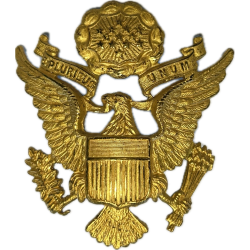 Insigne de casquette officier, US Army, British Made, J.R. Gaunt