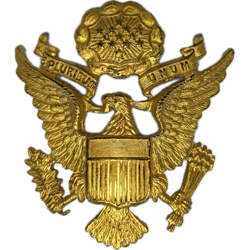 Insigne de casquette officier, US Army, British Made, J.R. Gaunt