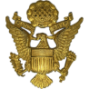 Insigne de casquette officier, US Army, British Made, J.R. Gaunt
