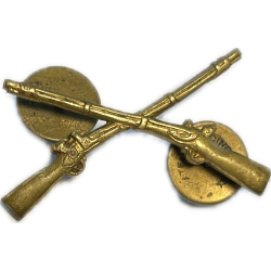 Insigne de col officier US Infantry, A.E. Co. Utica., à pin's,
