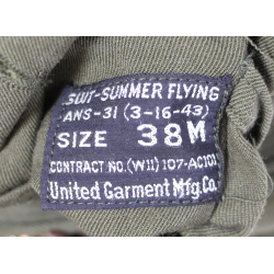 Combinaison de vol, Type AN 6550-AN-S-31, USAAF, taille 38 M, 1943