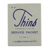 Boîte de préservatifs, Thins, 'Service Packet', YOUNGS RUBBER CORP.