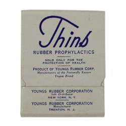 Boîte de préservatifs, Thins, 'Service Packet', YOUNGS RUBBER CORP.